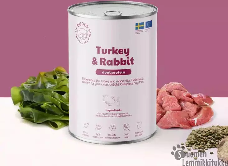 Buddy Turkey & Rabbit 400g - Koiran märkäruoka - 42337 - 1