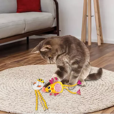 Kong Cat Scrattles Chicken 2-pack - Kissan rapisevat ja kilisevät lelut - 43058 - 2