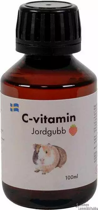 C vitamiini marsuille, mansikanmakuinen 100ml - Kanin ja jyrsijän hoito ja terveys - 42338 - 1
