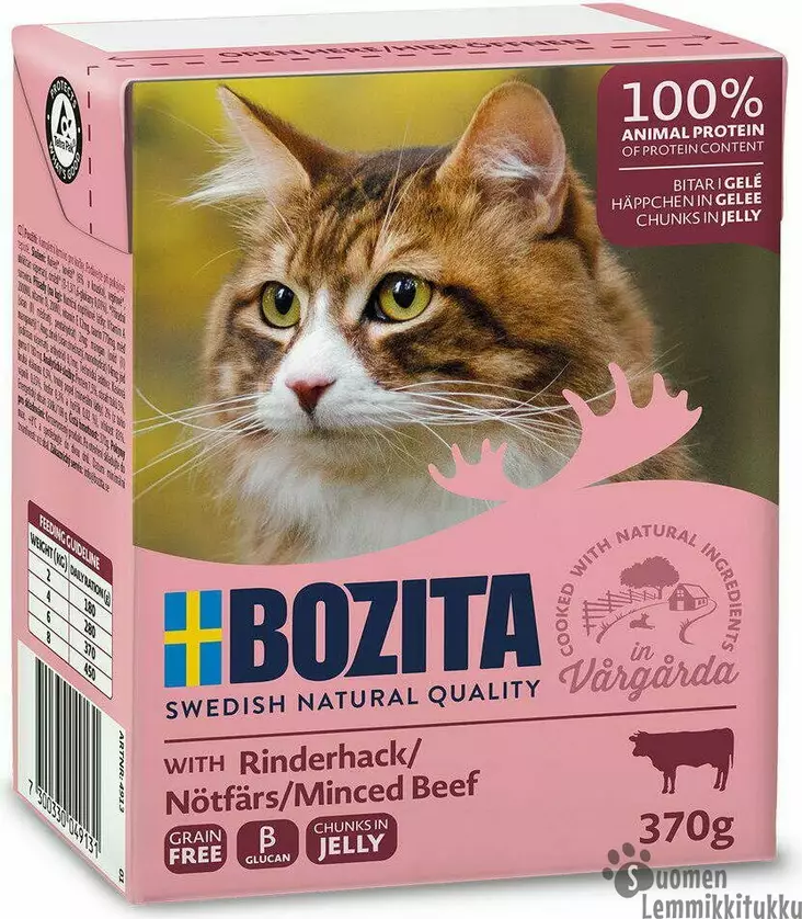 Bozita Nautaa hyytelössä 370g - Kissan märkäruoka - 41328 - 1