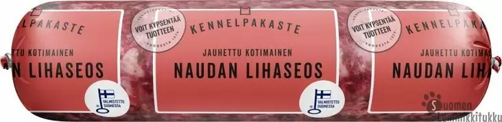 Jauhettu Naudan lihaseos 500g pötkö, luuton, ennakkotilaus 12x500g - Kennelpakaste raakaruoka - 42698 - 1