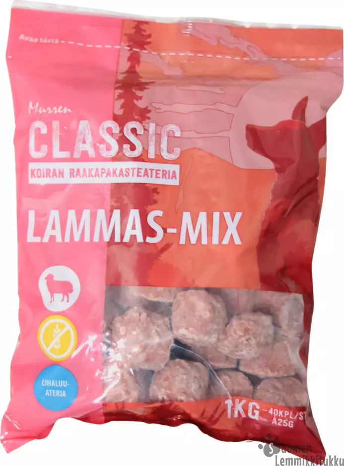 Murren Murkina Lammas-mix 1kg - Koiran raakaruoka - 41808 - 1