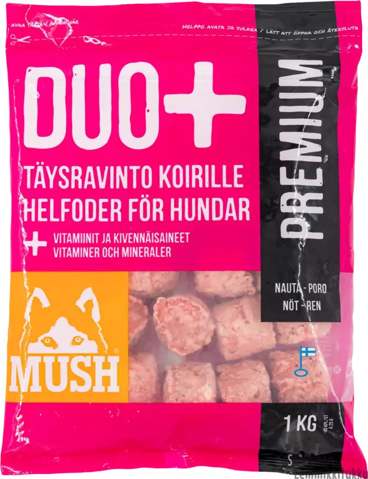 MUSH DUO+ Premium Nauta-poro 6x 1kg, ennakkotilaus - Mush raakaruoka - 41588 - 1