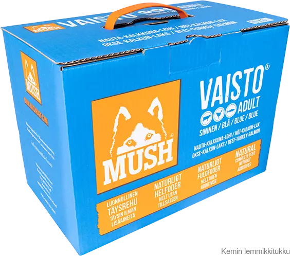 Mush Vaisto sininen 10kg, nauta-kalkkuna-lohi - Mush raakaruoka - 37378 - 1
