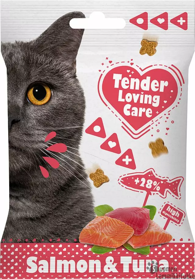 TLC Soft Snack Pehmeä makupala Lohi & tonnikala kissoille 50g - Kissan herkut - 40868 - 1