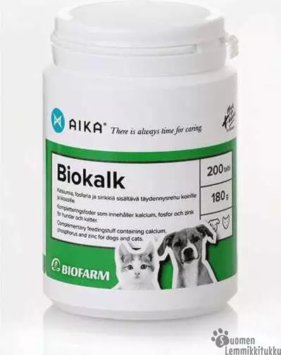 Aika Biokalk 200 tbl - Koiran lisäravinteet ja öljyt - 38609 - 1