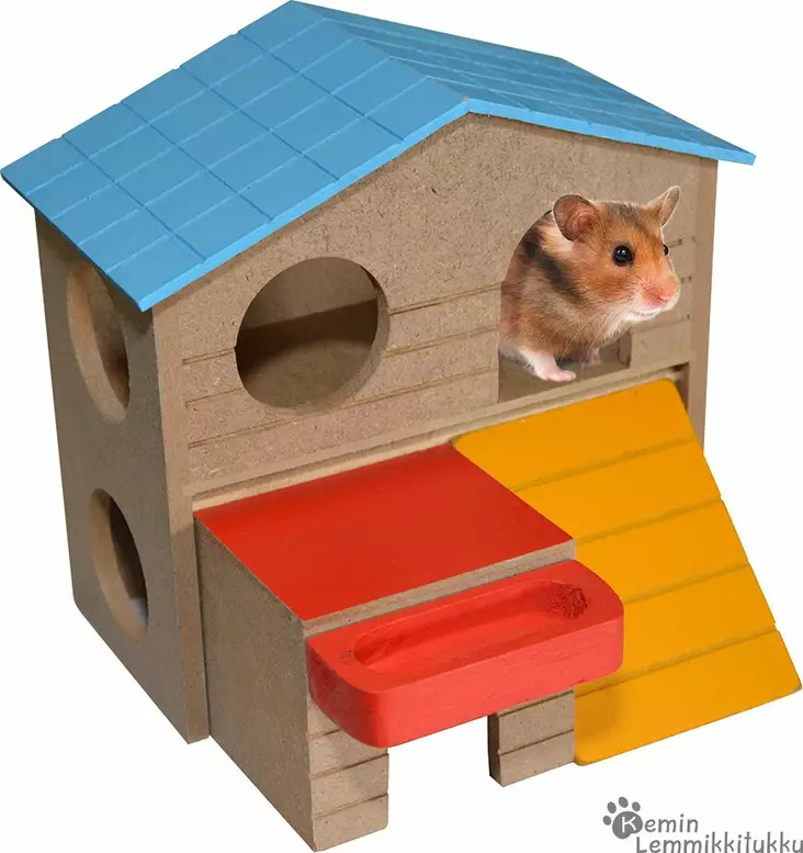 Duvo+ Hamsterin talo, puinen - Kanin ja jyrsijän mökit ja sisustus - 39179 - 1