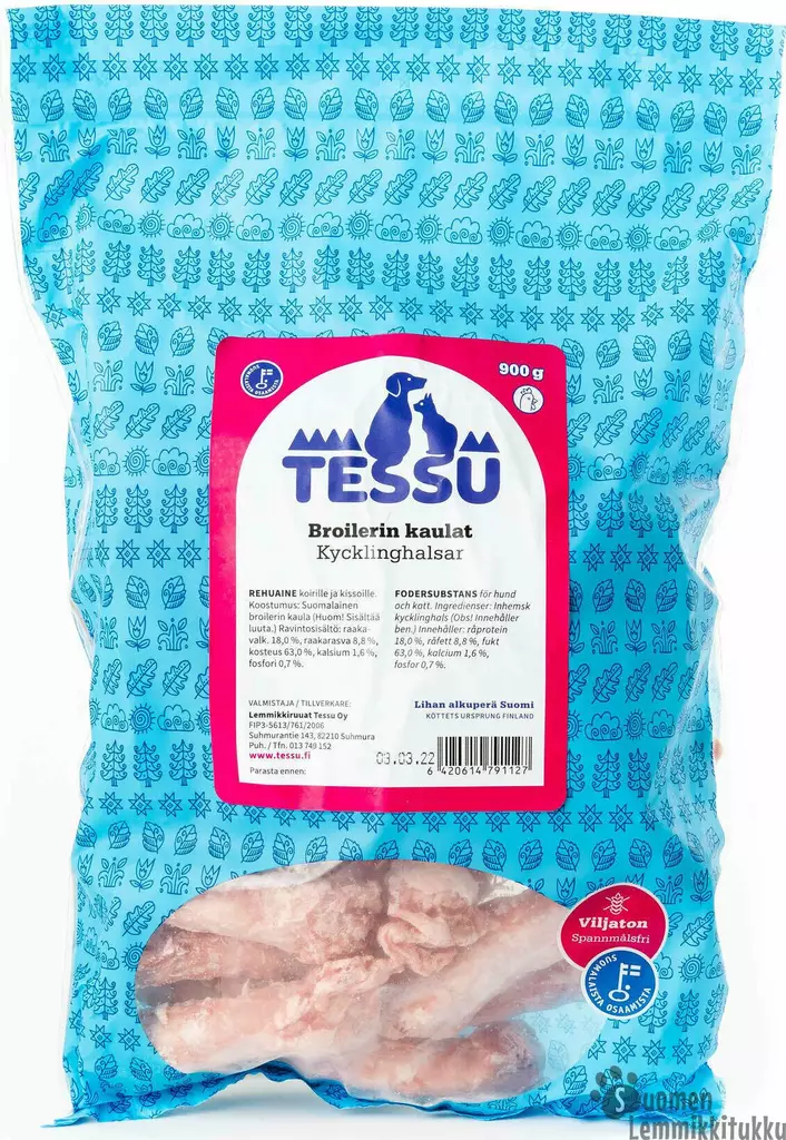 Kanankaulat 4x 900g, ennakkotilaus - Tessu raakaruoka - 41389 - 1