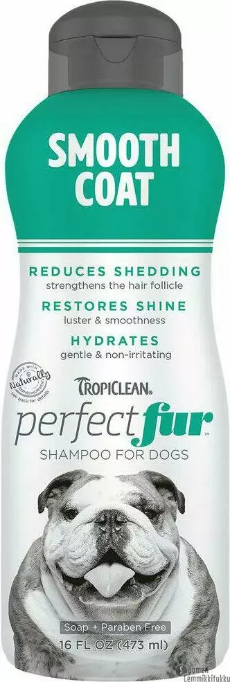 Perfect Fur, Shampoo sileälle turkille 473ml, lyhyt ja sileä turkki bulldogille, boxereille, pointtereille, pitbulliterrierille, vinttikoirille ja muille sileän turkin omaaville roduille - Koiran shampoot - 40669 - 1