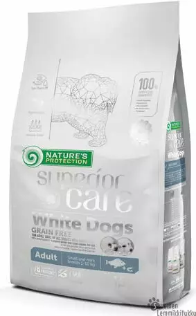 Superior Care White Dogs Small & Mini, valkoisille koirille, vaaleat kalat 1,5kg - Erikoiskuivaruoka koiralle - 42349 - 1