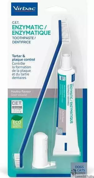 Virbac Kit koirille harjat + tahna - Koiran silmien, korvien, hampaiden hoito - 42229 - 1